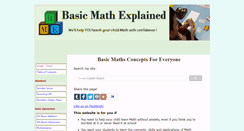 Desktop Screenshot of basic-math-explained.com