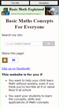 Mobile Screenshot of basic-math-explained.com