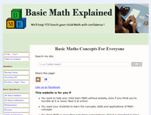 Tablet Screenshot of basic-math-explained.com